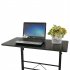  US Direct  Computer Table Black Desktop Black Pipe Rack Standing Desk Adjustable Height Movable Table black