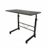  US Direct  Computer Table Black Desktop Black Pipe Rack Standing Desk Adjustable Height Movable Table black