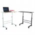  US Direct  Computer Table Black Desktop Black Pipe Rack Standing Desk Adjustable Height Movable Table black