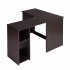  US Direct  Corner Computer Desk L Shaped Home Office Workstation Writing Study Table with 2 Storage Shelves and Hutches
