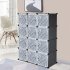  US Direct  Cube Storage Cabinet 35cm 12 cube Organizer Storage Shelves Diy Closet Cabinet With Doors For Clothing Books Black