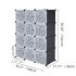  US Direct  Cube Storage Cabinet 35cm 12 cube Organizer Storage Shelves Diy Closet Cabinet With Doors For Clothing Books Black