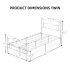  US Direct  Curved Twin Size Metal Bed Frame with Storage for Kids  Platform Bed Frame with Headboard Footboard No Box Spring Needed White