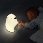 [US Direct] Cute Bear Led Night Light Built-in 1800mah Lithium Battery Bedside Lamp Children Sleep Light White
