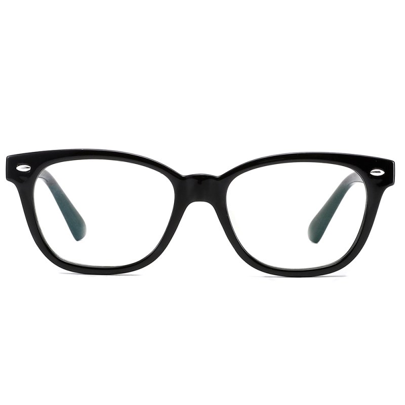 US Cyxus Anti Blue Light Computer Glasses for Blocking UV Eye Strain Headache, Reading Eyewear (8065T01, Bright Black) Block Droplets Black_M