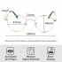  US Direct  Cyxus Anti Blue Light Computer Glasses for Blocking UV Eye Strain Headache  Reading Eyewear  8065T01  Bright Black  Block Droplets Gold M