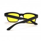 [US Direct] Cyxus Anti Blue Light Computer Glasses for Blocking UV Eye Strain Headache, Reading Eyewear (8065T01, Bright Black) Block Droplets Black - Yellow Lens_M