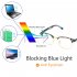  US Direct  Cyxus Anti Blue Light Computer Glasses for Blocking UV Eye Strain Headache  Reading Eyewear  8065T01  Bright Black  Block Droplets Floral Print M