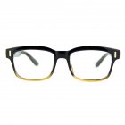 [US Direct] Cyxus Anti Blue Light Computer Glasses for Blocking UV Eye Strain Headache, Reading Eyewear (8065T01, Bright Black) Block Droplets Yellow Gradient_M