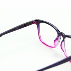 [US Direct] Cyxus Anti Blue Light Computer Glasses for Blocking UV Eye Strain Headache, Reading Eyewear (8065T01, Bright Black) Block Droplets Pink Gradient_M
