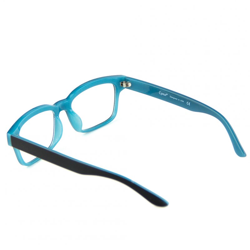 US Cyxus Blue Light Blocking [Lightweight TR90] Glasses Anti Eye Strain Headache Computer Eyewear, Unisex (8323T01, Black) Block Droplets Blue_M
