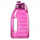  US Direct  D05 1 Gallon Large Capacity Graduated  Water  Bottle Reusable Time Stamps Motivational Quotes Fitness Kettle For Gym Outdoor Sports Hiking Pink