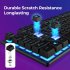  US Direct  DBPOWER Gaming Keyboard with 3 Colors Breathing LED Backlit   Quiet Ergonomic Water Resistant Mechanical Feeling Keyboard for PC Laptop Computer Game 