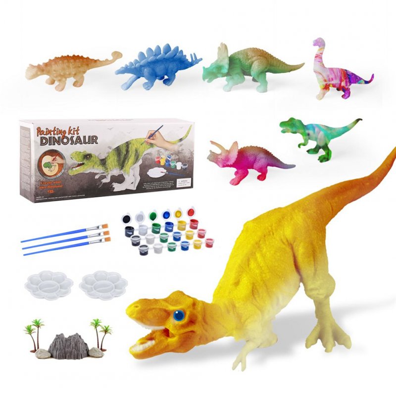 US Dinosaur  Painting  Toys Colorful Art Craft Dinosaur Figures Diy Creative Educational Toys For Kids Colorful