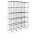  US Direct  Diy 20 cube Storage Rack Multifunctional Unit Modular Organizer Wire Mesh Storage Shelves Bookshelf black