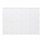 [US Direct] Diy Deformable Shoe Rack Shelf Storage Organizer 162x32x162cm 4 Rows 8-tier 32 Grids 40 X 30cm/each White