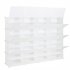  US Direct  Diy Deformable Shoe Rack Shelf Storage Organizer 162x32x162cm 4 Rows 8 tier 32 Grids 40 X 30cm each White