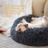  US Direct  Donut Calming Dog  Beds For Small Medium Large Dogs Cats Fluffy Warming Washable Pet Bed 50CM