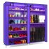  US Direct  Double Row 9 compartment Non woven Shoe  Cabinet Household Boots Storage Case purple
