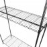  US Direct  Double layer Mesh Garment  Rack Hanger With Garment Rack With Upper And Lower Hanging Rods Black dusting