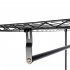  US Direct  Double layer Mesh Garment  Rack Hanger With Garment Rack With Upper And Lower Hanging Rods Black dusting
