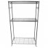  US Direct  Double layer Mesh Garment  Rack Hanger With Garment Rack With Upper And Lower Hanging Rods Black dusting