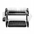  US Direct  Double layers Drain Shelf Multifunctional Space Saving Bowls Dishes Chopsticks Spoons Storage Racks black