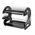  US Direct  Double layers Drain Shelf Multifunctional Space Saving Bowls Dishes Chopsticks Spoons Storage Racks black