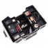 US Direct  Double open Cosmetic Storage Box G dy0130 Professional Travel Beauty Cosmetic Case black
