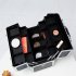  US Direct  Double open Cosmetic Storage Box G dy0130 Professional Travel Beauty Cosmetic Case black
