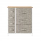 [US Direct] Dresser With 7 Drawers Furniture Storage Tower Unit Storage Rack For Bedroom Hallway Closet Office linen