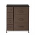  US Direct  Dresser With 7 Drawers Iron Non woven Furniture Storage Tower Unit Storage Rack For Bedroom Hallway Closet Office dark brown
