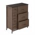  US Direct  Dresser With 7 Drawers Iron Non woven Furniture Storage Tower Unit Storage Rack For Bedroom Hallway Closet Office dark brown