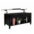  US Direct  E1 Board Lift top  Coffee  Table With Hidden Storage Cabinet Household Furniture Black