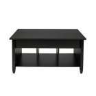  US Direct  E1 Board Lift top  Coffee  Table With Hidden Storage Cabinet Household Furniture Black