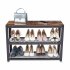  US Direct  Easy Assembly End Shoes Rack Tables with Wheels 3 Tier Heavy Duty Steel Frame  Industrial Shoes Rack Table for Living Room