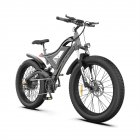 US Electric Bike 750w Motor 26x4.0 Fat Tire 48v 15ah Removable Lithium Battery 7 Speed-gear Shifter Ebike gray