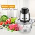  US Direct  Electric Food Chopper  5 Cup Food Processor by Homeleader  1 2L Glass Bowl Grinder for Meat  Vegetables  Fruits and Nuts  Stainless Steel and 4 Shar