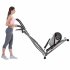  US Direct  Elliptical Machine Trainer Magnetic Smooth Quiet Driven with LCD Monitor  Home Use  Silver