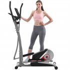  US Direct  Elliptical Machine Tr Magnetic Smooth Quiet Driven With Lcd Monitor  Home Use  Silver