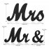  US Direct  Exquisite Wooden Letters Mr   Mrs Wedding Pros Anniversary Party Decoration  black