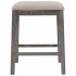  US Direct  Farmhouse Rustic 2 Piece Counter Height Wood Kitchen Dining Stools For Small Places  Gray Beige Cushion
