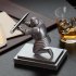  US Direct  Fashion Knight Pen Holder   Pen Set Personalized Desk Accessory Pen Stand Decorative Desk Organizer blue