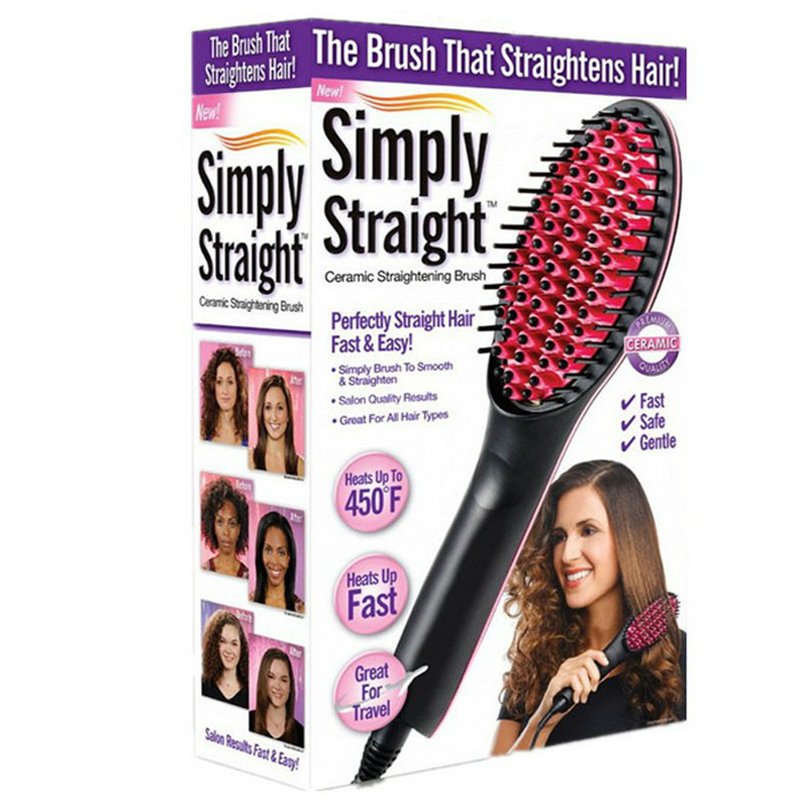 [US Direct] Faster Heating Safe Straighten Hairdressing Brush Comb Magic Barber Tools Electric Hair Brush Auto Tangle Hair Straightener Hair Styling