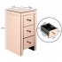  US Direct  Fiberboard Mirrored 3 drawer Side Table Bedside  Table For Bedroom Hotel Rose