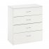  US Direct  Fiberboard Wood Cabinet  Dresser With 4 drawer For Home Living Room Bedroom Office white