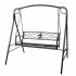  US Direct  Flat Tube Double Swing Chair With Thick Back Line  not Include Swing Frame  For Garden Park Porch Patio black