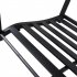 US Direct  Flat Tube Double Swing Chair With Thick Back Line  not Include Swing Frame  For Garden Park Porch Patio black