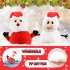  US Direct  Flip  Christmas  Doll Santa Claus Plush Snowman Toy Double sided Stuffed Plush Soft Doll Red and white
