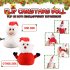  US Direct  Flip  Christmas  Doll Santa Claus Plush Snowman Toy Double sided Stuffed Plush Soft Doll Red and white